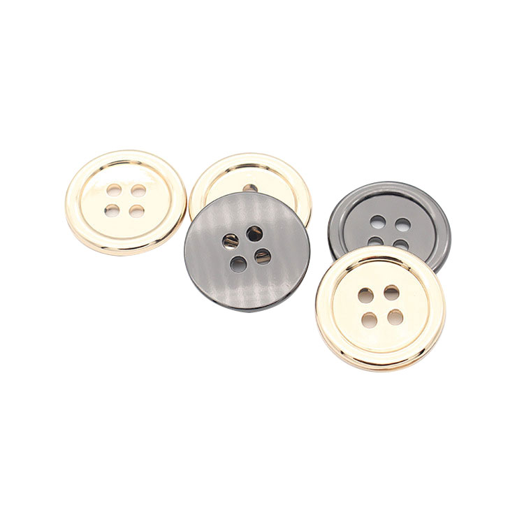Alloy fire-hullers knapper – Premium zinklegering påsyede knapper til high-end modetøj